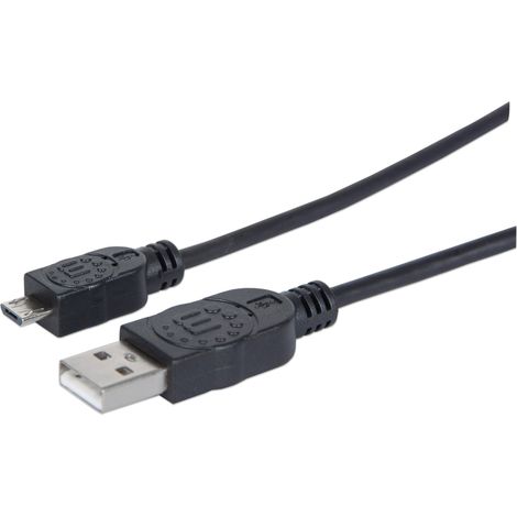 MANHATTAN Cavo USB 2.0 A Maschio/Micro B Maschio, 1,0 m, Nero (1/4)