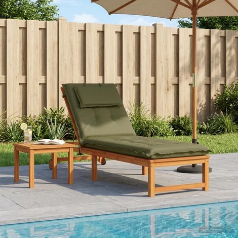vidaXL Coussin de transat GEMERT 100 % polyester Vert olive (1/5)