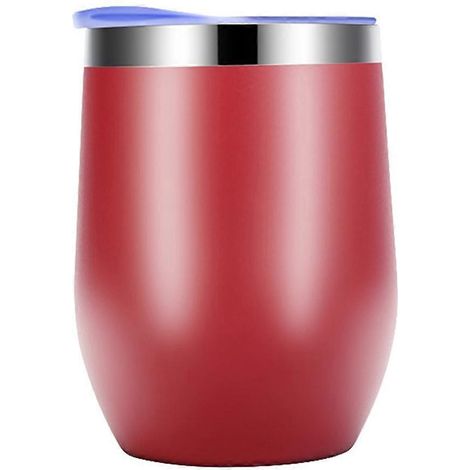 Eierschalenbecher, doppelwandiger, isolierter Edelstahlbecher, rot
