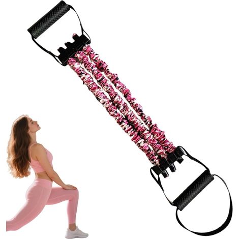1 Bande de résistance, 3 positions ajustables, latex haute élasticité, poignées ergonomiques, fitness domicile et salle (1/5)