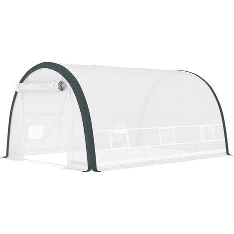 4 x 3(m) Walk-In Tunnel Greenhouse, Accessories - White (1/5)