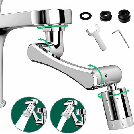YMYNY Aérateur De Robinet, Robinet à Rallonge Rotatif Multifonctionnel,Aérateur De Rallonge Rotatif À 1440 Degrés, Fixation De Robinet Pour Cuisine Et Lavabo Avec, Aérateur De Robinet Économiseur D'ea (1/4)