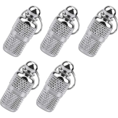 Tube Identité Chat Chien - En Laiton Nickelé Anti-Rouille - Sans Arêtes Vives - Pour Collier Animal - 5 Pièces