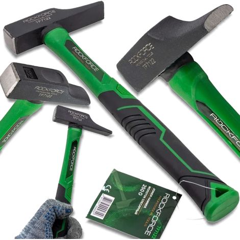 Martello da costruzione ergonomico ROCKFORCE per raddrizzare lamiere, 250 g