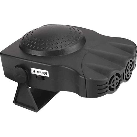 Calefacción y refrigeración para coche 2 en 1, antivaho, 12V/150W, 3 tomas con enchufe para encendedor de cigarrillos, color negro. (1/5)