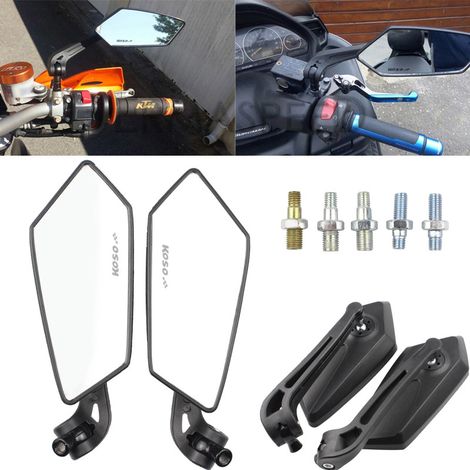 Rétroviseur universel pour moto, rétroviseur de recul pour scooter électrique, réflecteur Koso, miroir diamant
