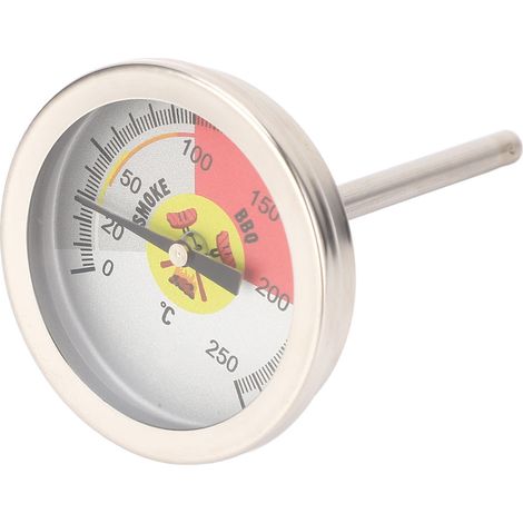 Thermomètre à cadran de 52 mm en acier inoxydable, indicateur de température de cuisson pour four, barbecue et gril de cuisine, 0-250 °C (1/5)