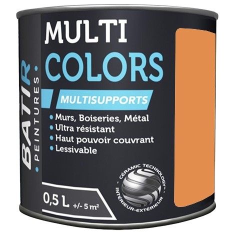 Peintures Multi Colors BÂTIR Satin Soyeux Zeste d'été 0,5 L (1/2)