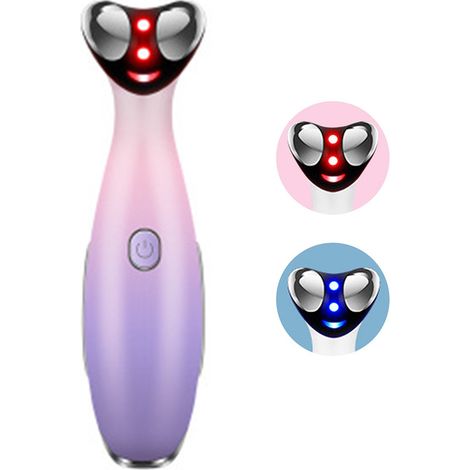 Massager Oculaire - Appareil De Massage Visage Infrarouge Avec Lumière Rouge Et Bleue - Pour Cernes, Poches Et Rides - 142 X 30 X 40 Mm - 1 Pièce (1/5)