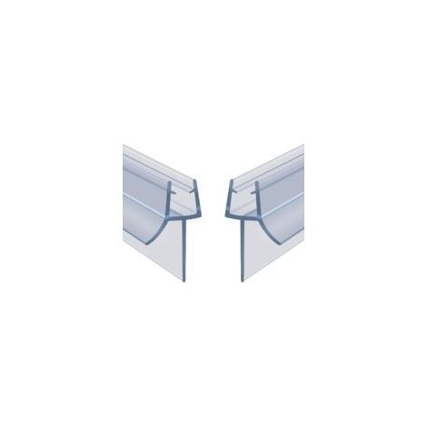 Duschdichtung für Glaswände, 40 cm, 2 Stück, Duschabtrennung für 4-6 mm Glas, Duschkabinendichtung, Faltbare Abtrennung, Extra dickes PVC (transparent) (1/5)