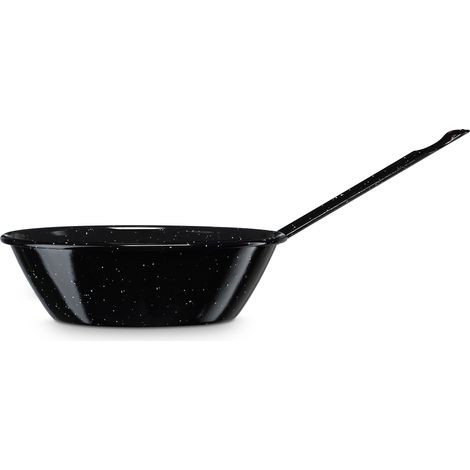 Briebe Levante Sartén Freidora Inducción 20 cm Acero Esmaltado, Sartén Honda 1,4 L Todo Tipo Fuego, Horno  Negro