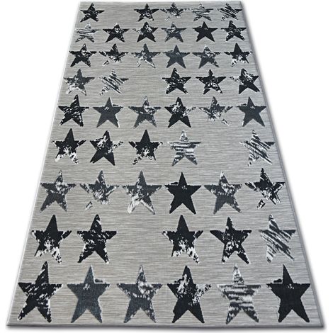 Carpet LISBOA 27219/956 Stars Black black 80x150 cm