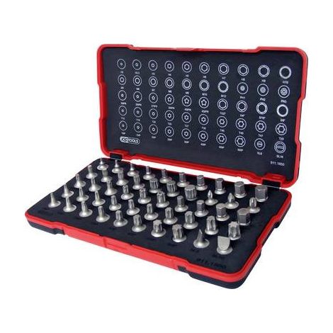 Juego de puntas KS Tools 911.1850 50 piezas extra corto 1 4