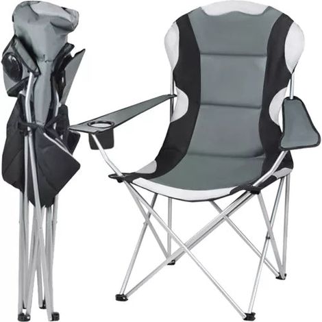Chaise de pêche noire et grise 23674 (1/5)