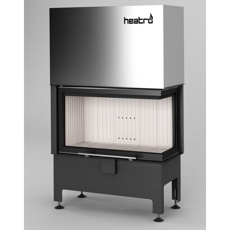Estufa de leña de esquina Heatro 69LH- 85cm - Ángulo: Derecho