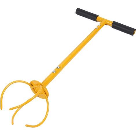 Motoculteur à main en acier inoxydable avec griffes, aérateur de sol pour massifs de fleurs, potagers et vergers (1/5)