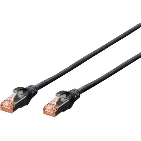 Digitus DK-1644-070/BL RJ45 Câble réseau, câble patch CAT 6 S/FTP 7.00 m noir sans halogène, torsadé (1/4)