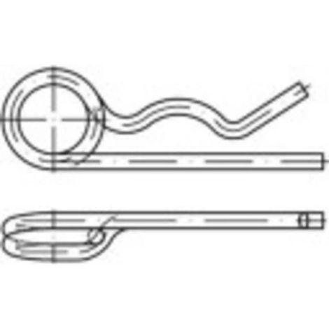 [NEUWERTIG] B-Ware Toolcraft Splint Federstecker Edelstahl A4 Sicherungsstift Din 11024 10 Stück