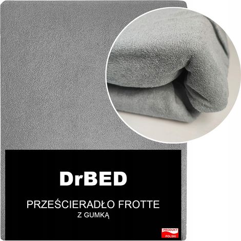 Lenzuolo con angoli in spugna traspirante 160x200 SPESSO Resistente Colore Grigio (1/5)