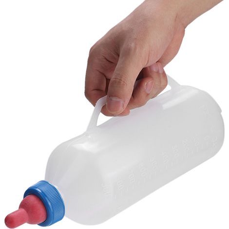 Lamm-Babyflasche (1 Liter), Milchflasche für Kälber oder Lämmer, Viehtränke, Ziegenmilchflasche mit Griff
