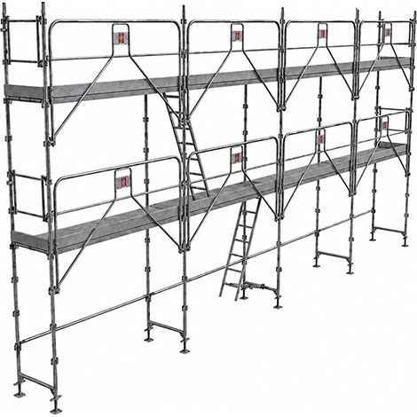 Ponteggio 78m² - Struttura + Piani + Fermapiedi - Versione Parape - DUO78GC-SPP (1/5)