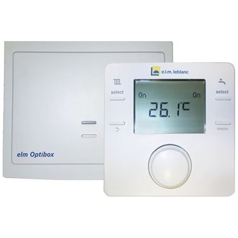 Elm Leblanc – Système de régulation ambiance thermostat sans fil pour chaudière gaz – Boîte de contrôle Optibox – Installation facile à distance