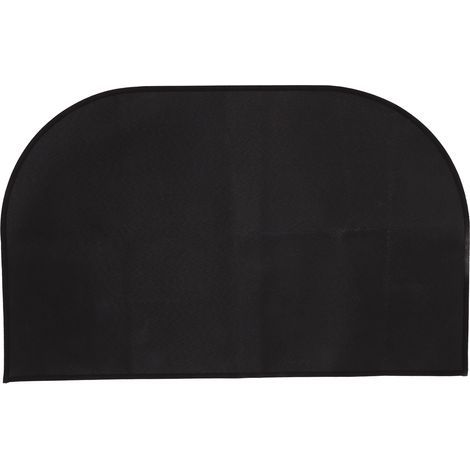 Fireplace Mat, Fireproof Mat to Prevent Slipping for Patio, Fiberglass, Double Anti-Slip Layer, Half-Round, 50x100 cm (1/5)