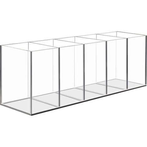 Transparenter Acryl-Stiftehalter mit 5 Fächern, Acryl-Stiftehalter, Aufbewahrung für Make-up-Pinsel, Schreibtisch-Organizer (1/5)