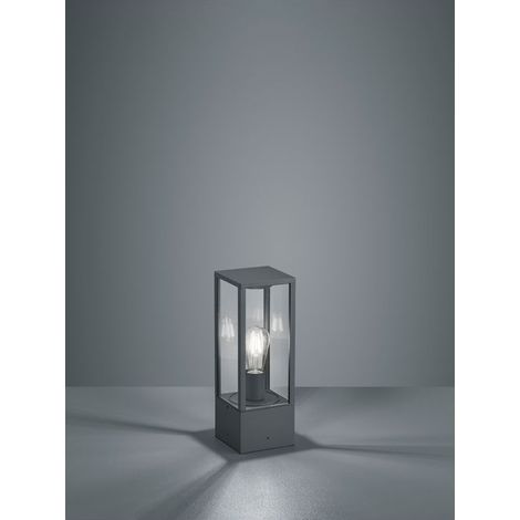 GARONNE PALO DA ESTERNO RETTANGOLARE INFUSIONE COLORE ANTRACITE H. 40CM 1 LUCE ATTACCO E27