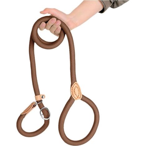 Guinzaglio per cani con comoda impugnatura, design passante, materiale in nylon, robusto e durevole, largo 1,6 cm, rinforzato, lungo 1,8 m, per cani di taglia grande, media e (1/5)