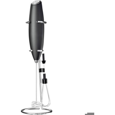 Mousseur à Lait Électrique pour Cappuccino Latte Mélangeur de Boissons à Piles avec Fouet et Support en Acier Inoxydable (1/5)