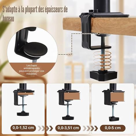 Lit de Bureau pour Chat, nid de Bureau pivotant à 360° et réglable en Hauteur avec Balle Suspendue Interactive, hamac pour Chat avec Housse Lavable pour Bureau à Domicile (1/2)