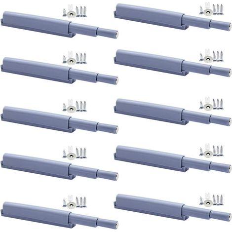 Lot de 10 Push Système Tampon fermetures de porte magnétique Tampon Amortisseur Push Système Tampon Pour meuble de cuisine salle de bain chambre à coucher placards tiroirs et portes (1/5)