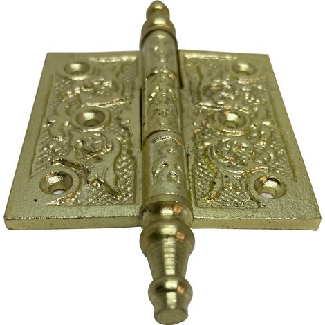 Charnière décorative de style victorien en fer forgé pour portes, armoires Doré vintage 15,2 cm (1/4)