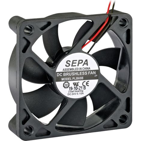 SEPA PLB60B24SE30A Axiallüfter 24 V/DC 27.6 m³/h (L x B x H) 60 x 60 x 15 mm