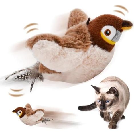 Oiseau Interactif pour Chat Oiseau Volant Jouet Chat Flappy Bird Chat Jouet Oiseau Qui Vole pour Chats (1/5)
