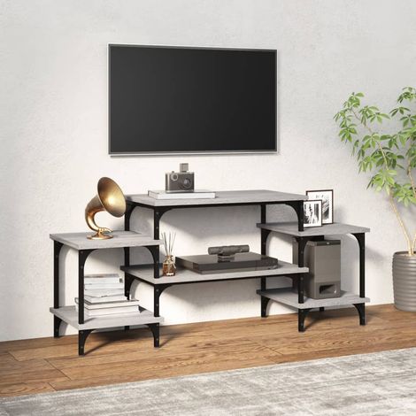 Meuble TV, Banc TV, Support pour Téléviseur, Meuble de Salon Sonoma gris 117x35x52 cm Bois d'ingénierie YHJ94001 (1/5)
