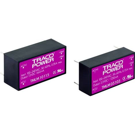 Alimentatore da circuito stampato AC / DC TracoPower TMLM 04115 15 V/DC 0.267 A 4 W