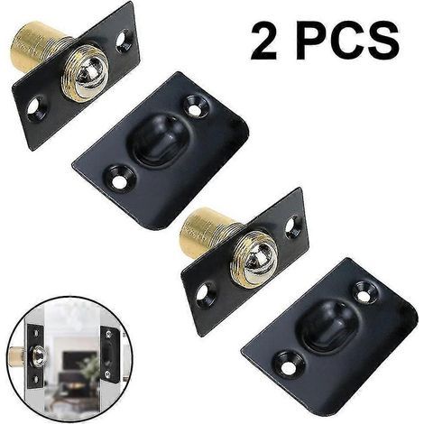 Lot de 2 verrous à bille pour porte de placard. verrous à bille pour porte de balcon. verrous à rouleau pour meubles (1/4)