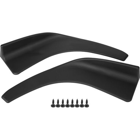 1 Paire d'Ailerons Avant Universels pour Pare-Chocs Auto, Déflecteurs de Carrosserie Noirs (1/5)