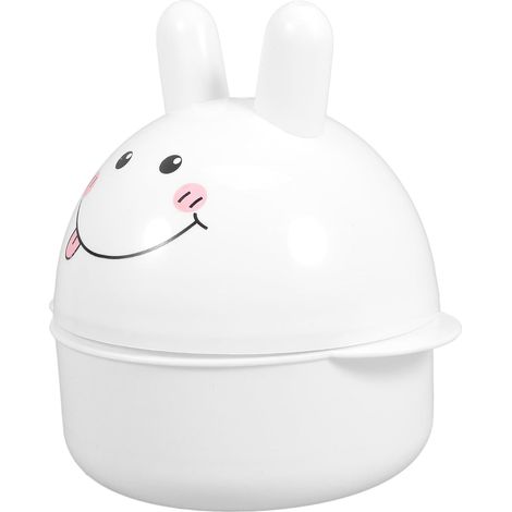 Cuiseur à œufs pour micro-ondes à 4 fentes, motif lapin de dessin animé, appareil de cuisson vapeur pour la maison, la cuisine ou le dortoir