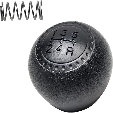 Pommeau de levier de vitesse 5 vitesses noir compatible avec Fiat Punto 188 de 1999 à 2012 5 vitesses marche arrière droite pommeau de levier de vitesse pour boîte de vitesses manuelle