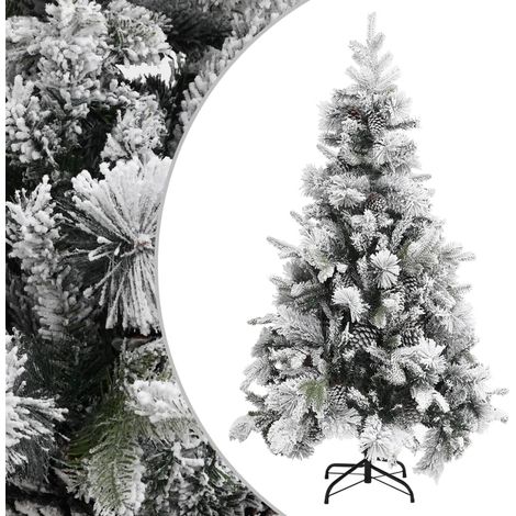 Christmas Tree with Flocked Snow&Cones 195 cm PVC&PE vidaXL (1/5)