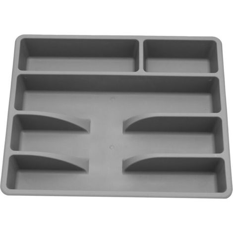 Organisateur de Tiroir pour Couverts Ustensiles de Cuisine Plateau Plastique Range Argenterie (1/3)