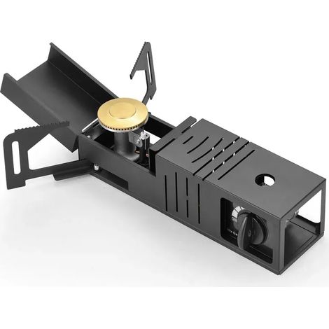Réchaud de camping à cassette, portable et pliable, fonctionnant au butane, idéal pour le camping, les pique-niques, la randonnée et le trekking. (1/5)