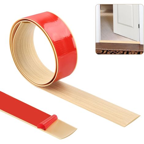 100 cm x 5 cm door trim strip, self-adhesive floor door separation strip, edge trim strip (maple grain) (1/5)