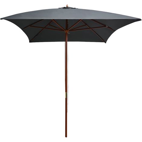 Maison Exclusive - Sonnenschirm mit Holz-Mast 200x300 cm Anthrazi (1/5)