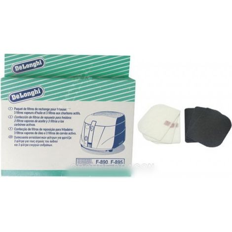 KIT FILTROS DE 3 ACEITES, 3 CARBONES Y 3 VAPORES PARA FREIDORA DELONGHI