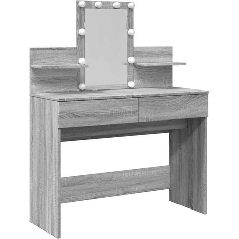 Maison Exclusive - Toeletta con LED Grigio Sonoma 100x40x130 cm
