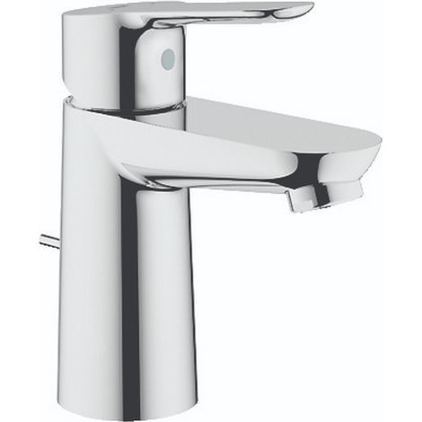 Ligne Grohe BauEdge Mitigeur de lavabo taille S avec vidage a' disque en ce'ramique et finition chrome'e brillante.